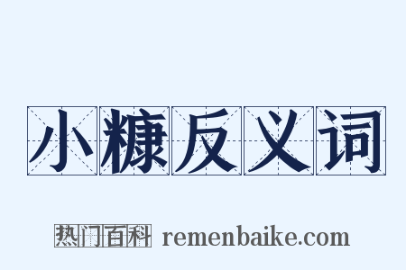 小糠反义词是什么意思的图片